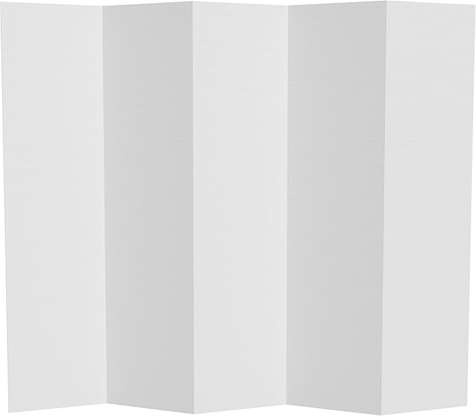 6 ft. Tall White Temporary Cardboard Folding Screen by RedLantern