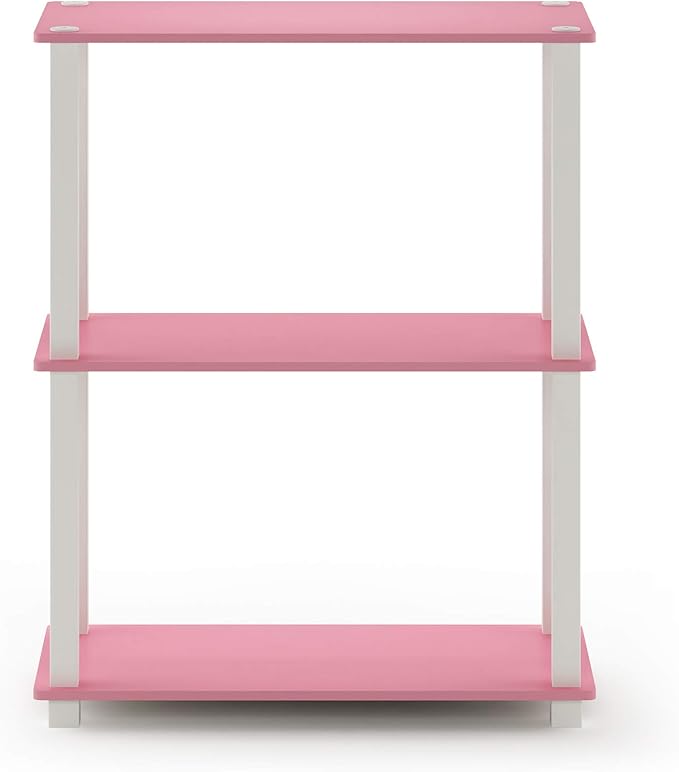 Furinno TURN-S-TUBE Storage Shelves, 3-Tier Book Shelf, Corner Shelf, Toolless - Image 6