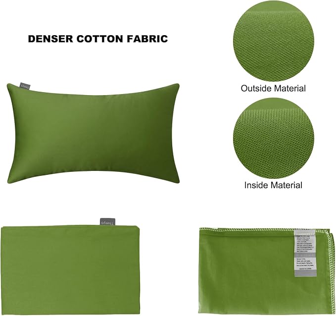 Thmyo 4-Pack 100% Cotton Lumbar Comfortable Solid Decorative Throw Pillow Case - Image 6