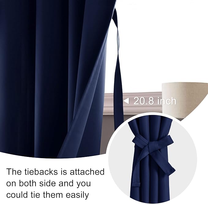 JIUZHEN Short Blackout Curtains - Image 3