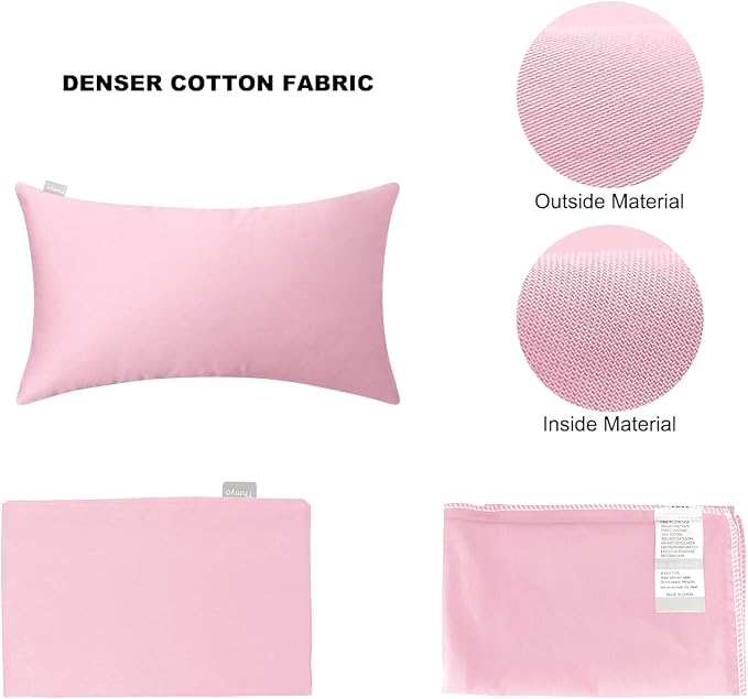 Thmyo 4-Pack 100% Cotton Lumbar Comfortable Solid Decorative Throw Pillow - Image 5