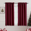 OVZME Christmas Burgundy Blackout Curtains by OVZME