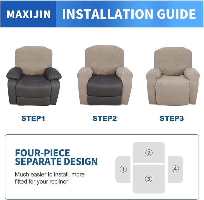 MAXIJIN Recliner Cover Slipcovers - Image 6