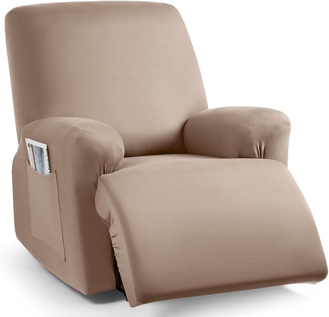 TAOCOCO Stretch Recliner Chair Covers 3-Pieces Solid Furniture Covers Recliner by TAOCOCO