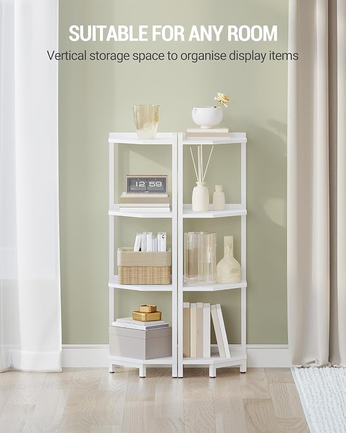 Hzuaneri Corner Shelf Stand, Corner Bookshelf, Storage Standing Shelf Unit - Image 6