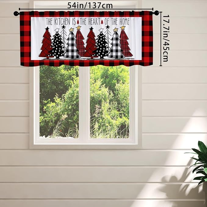 Christmas Kitchen Curtains Xmas Tree - Image 3
