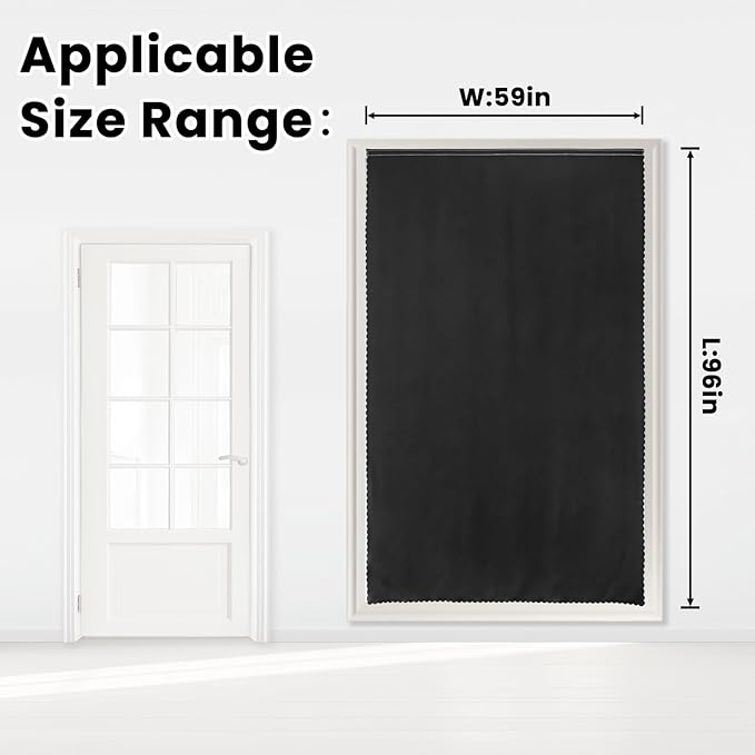 Adhesive Blackout Curtains- Self Stick Curtain No Rod Needed Easy to Hang - Image 7