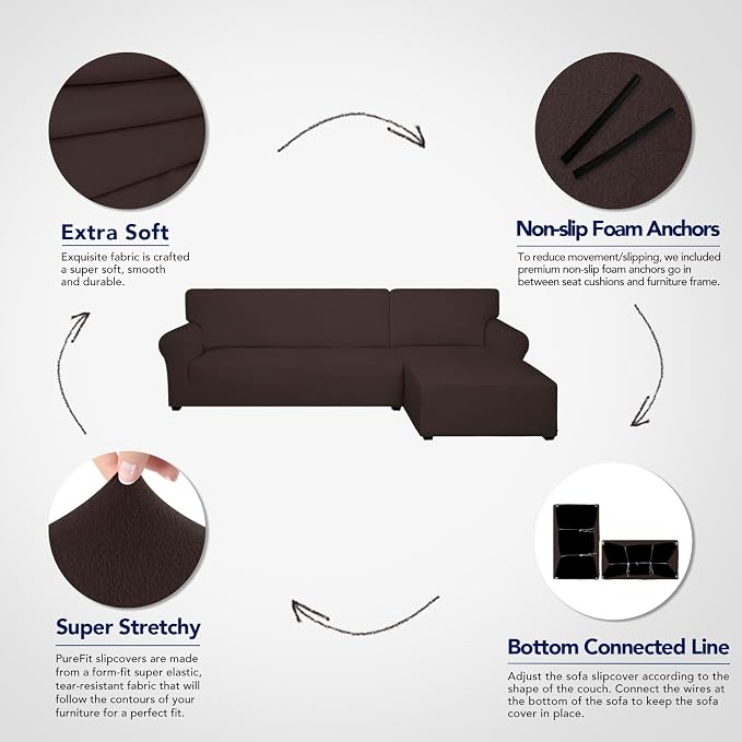 PureFit Super Stretch Sectional Couch Covers - Image 3