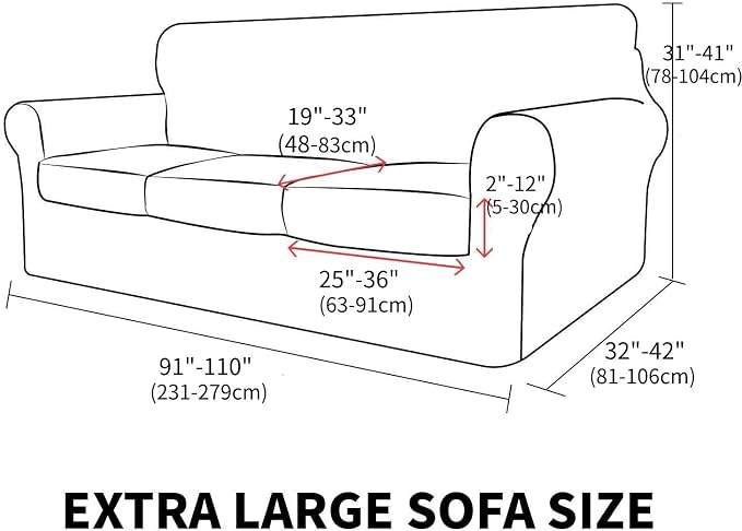 MAXIJIN 4 Piece Jacquard Extra Large Couch Covers - Image 6