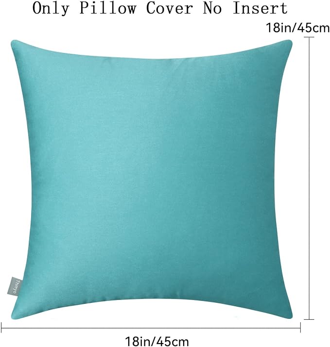 Thmyo 4-Pack 100% Cotton Comfortable Solid Decorative Throw Pillow Case Square - Image 2