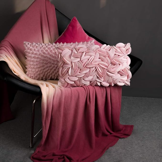 KINGROSE 3D Flower Throw Pillow Case Decorative Pillow Case Handmade Cushion - Image 6