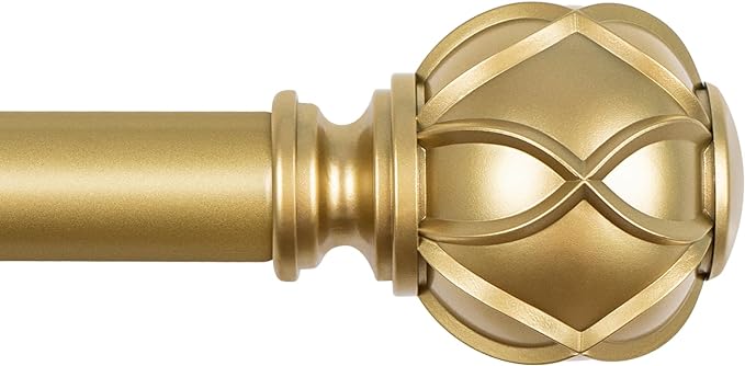 KAMANINA Curtain Rods for Windows 48 to 84 Inch, 7/8 Inch Single Decorative by KAMANINA