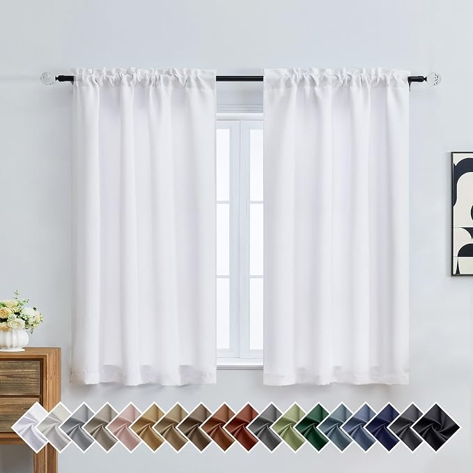 OVZME Pure White Short Curtains by OVZME