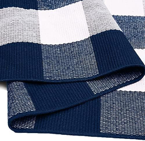 IOHOUZE Buffalo Plaid Checkered Rug 27.5" X 43" Front Door Mats, Washable Area - Image 3