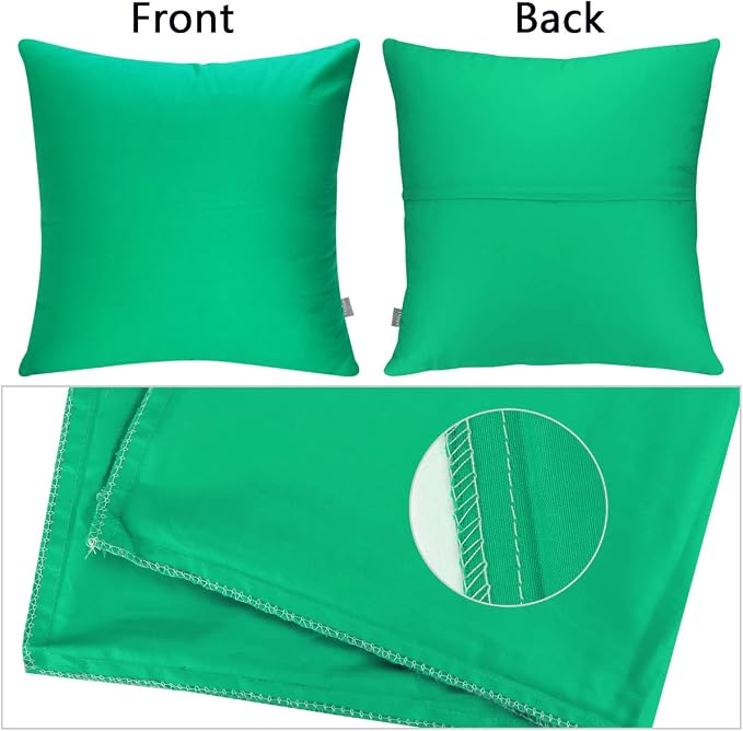 4-Pack 100% Cotton Comfortable Solid Decorative Throw Pillow Case, Thmyo Square - Image 6