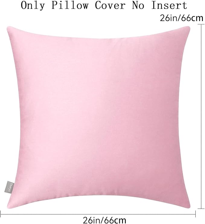 Thmyo 4-Pack 100% Cotton Comfortable Solid Decorative Throw Pillow Case Square - Image 5