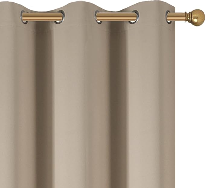 Diraysid Khaki Grommet Blackout Curtains - Image 6