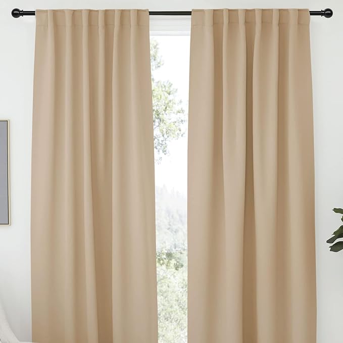 Curtain Rods for Windows 48 to 88, Heavy Duty 5/8 Diameter Curtain Rod Set - Image 6