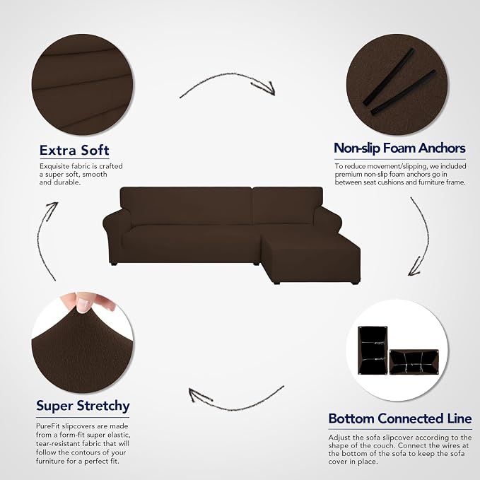 PureFit Super Stretch Sectional Couch Covers - Image 3