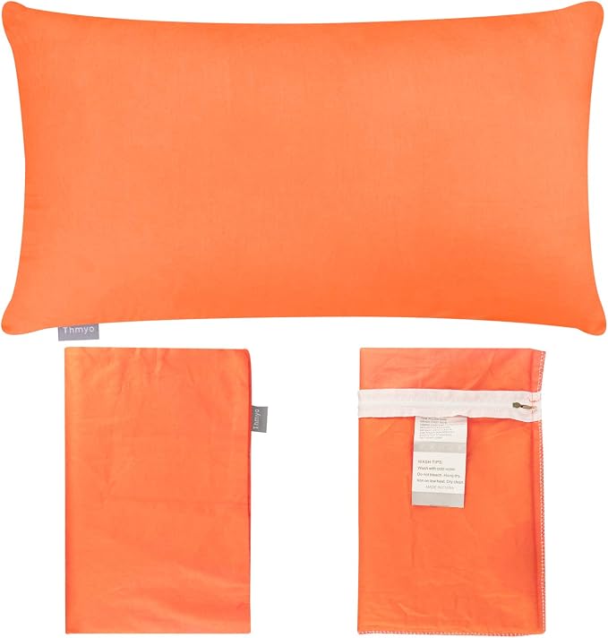 Thmyo 4-Pack 100% Cotton Lumbar Comfortable Solid Decorative Throw Pillow Case - Image 7