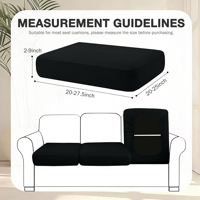 hyha 12Pcs Patio Cushion Covers, Stretch Outdoor Couch Cushion Covers - Image 2