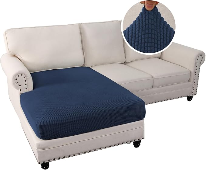 H.VERSAILTEX Sectional Couch Covers 1 Piece Chaise Slipcover L Shape Separate - Image 2
