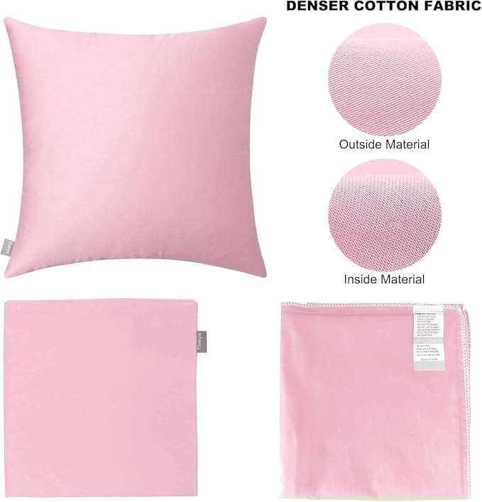 Thmyo 4-Pack 100% Cotton Comfortable Solid Decorative Throw Pillow Case Square - Image 5