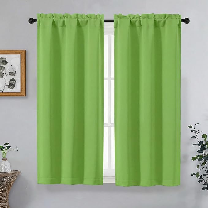 OVZME Lime Blackout Curtains for Bedroom 63 Inch Length 2 Panels, Protect by OVZME