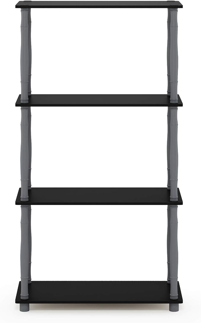 Furinno Turn-N-Tube 4-Tier Multipurpose Shelf Display Rack, Classic Tubes - Image 3
