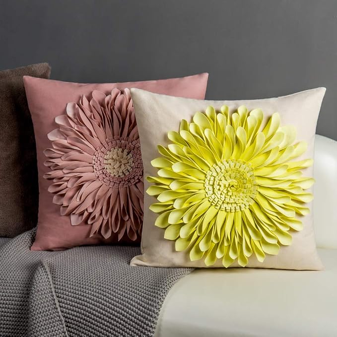 OiseauVoler Summer Throw Pillow Covers Decorative 3D Sunflowers Cushion Covers - Image 8