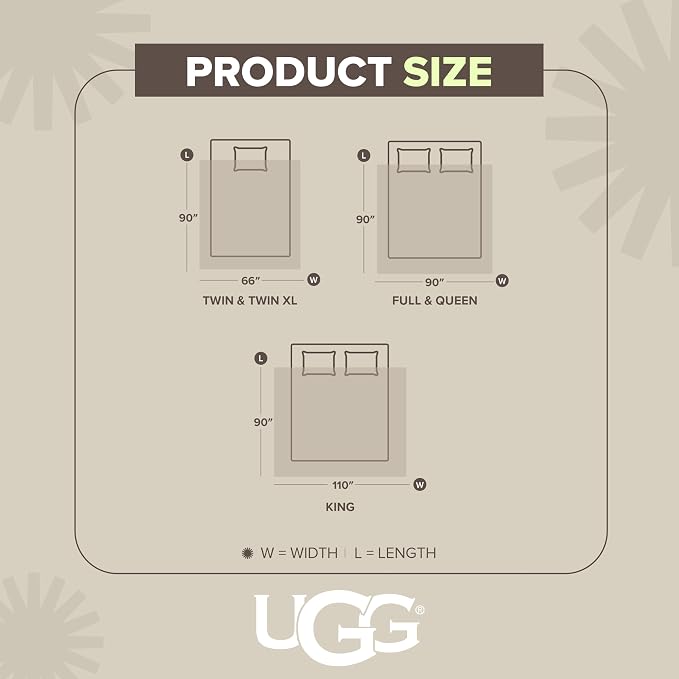 UGG Nita Full/Queen Blanket, Cozy Soft Queen Bedding, Plush Fleece Blanket - Image 8