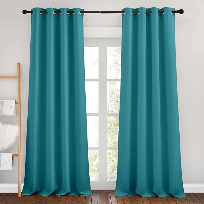 NICETOWN Peacock Teal Blackout Curtains & Drapes by NICETOWN