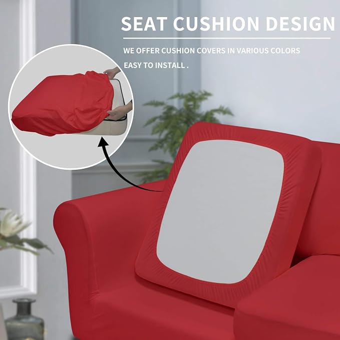 Easy-Going 3 Pieces Stretch Soft Couch Cover - Image 3