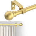 GXOACKJ Curtain Rods for windows 48 to 84-93 inch, 5/8 inch Decorative Gold by GXOACKJ