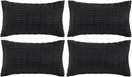 Fancy Homi 4 Packs Boho Black Decorative Throw Pillow Covers 12x24 Inch by Fancy+Homi