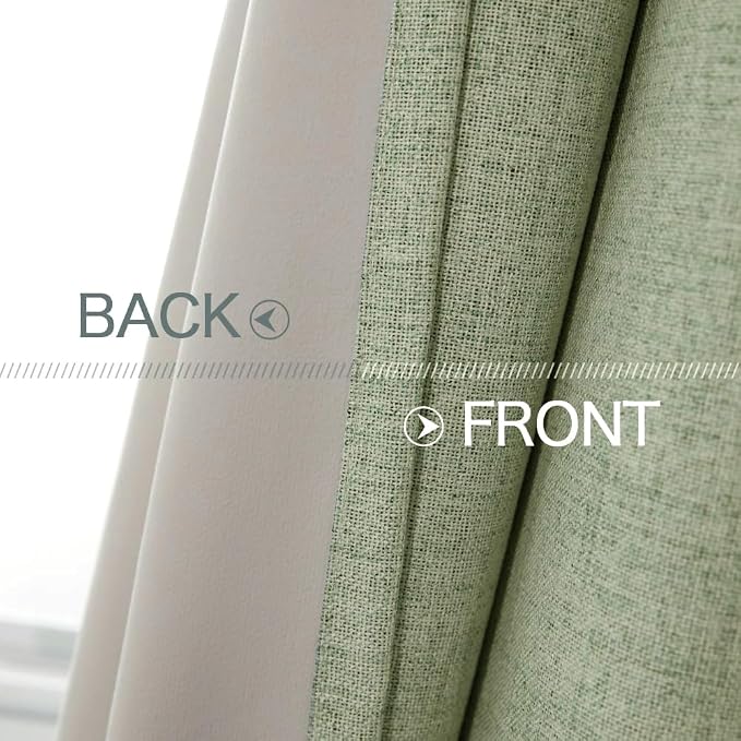 MIULEE Linen Texture 90 Inches Curtains - Image 6