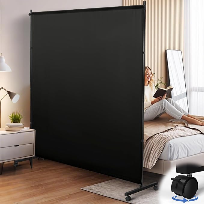 Room Divider, 73x75inch Large Single Panel Privacy Screen by Unknown