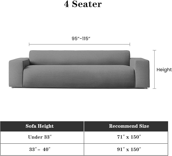 MEETSKY Couch Cover for Sectional Sofa Set Abstract Geometric Chenille Sofa - Image 6