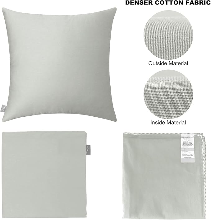Thmyo 4-Pack 100% Cotton Comfortable Solid Decorative Throw Pillow Case Square - Image 8