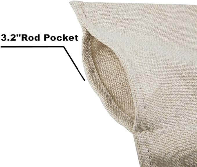 Jola's House 2 Pack Burlap Window Curtain Valances Farmhouse Style Window - Image 4