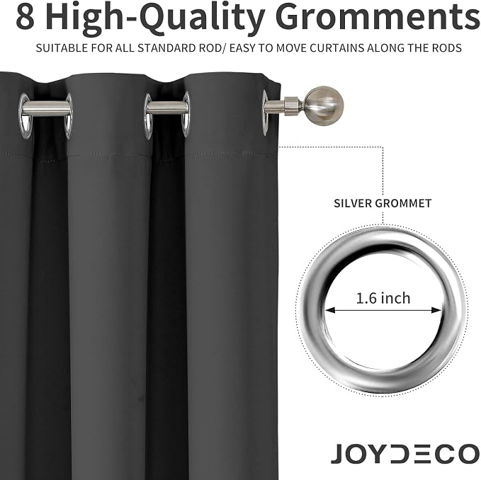 Joydeco 120 inches Long Blackout Curtains 2 Panels Set, Thermal Insulated - Image 4