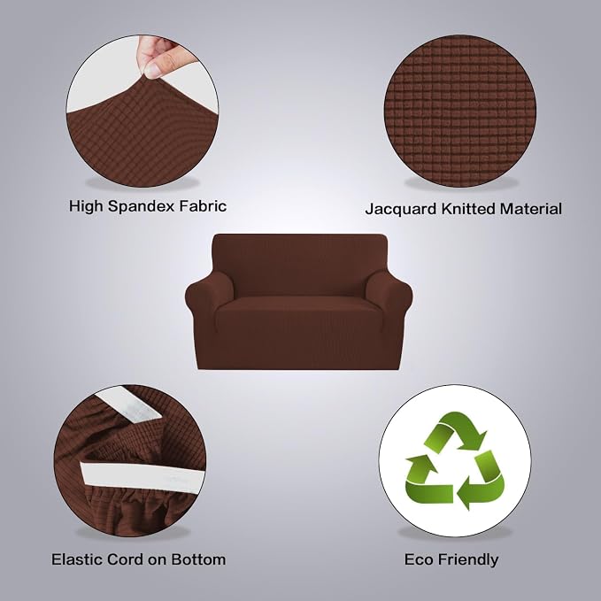 H.VERSAILTEX Stretch Couch Cover Loveseat Covers - Image 4