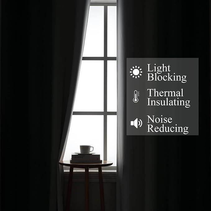 Estelar Textiler Green and Greyish White Ombre Blackout Curtains 45 Inch Length - Image 3