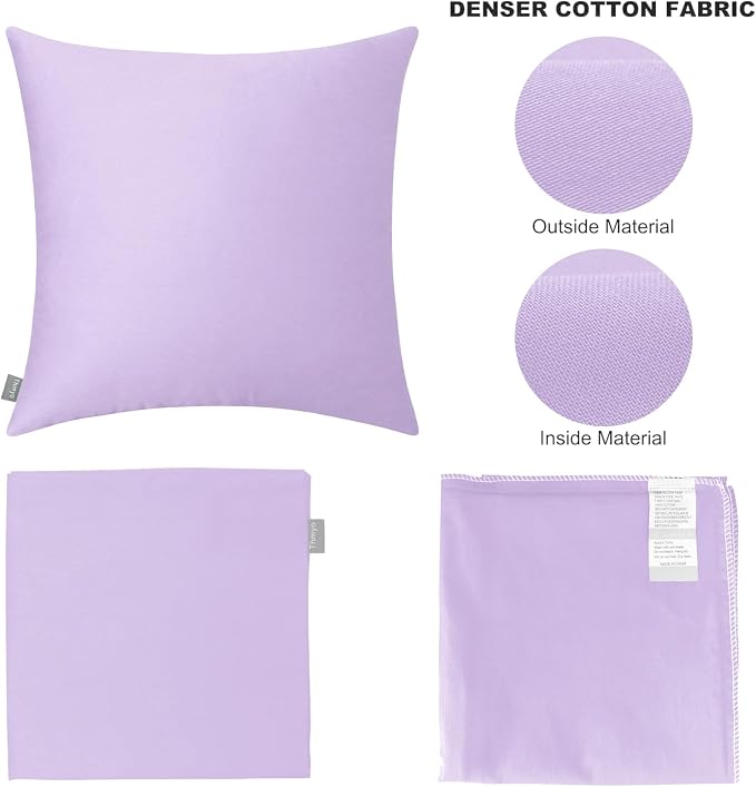 Thmyo 4-Pack 100% Cotton Comfortable Solid Decorative Throw Pillow Case Square - Image 6