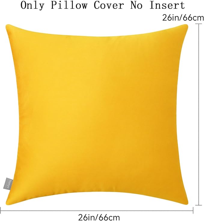 4-Pack 100% Cotton Comfortable Solid Decorative Throw Pillow Case, Thmyo Square - Image 6