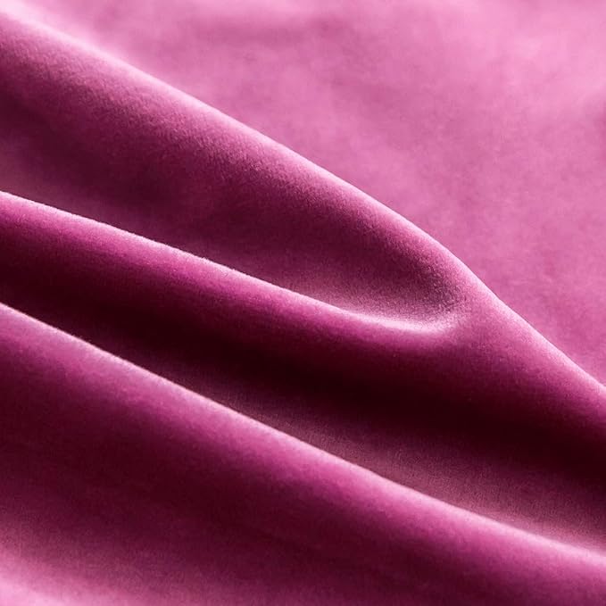 MIULEE Hot Pink Velvet Throw Pillow Covers 26x26 Soft Decorative Solid Square - Image 8