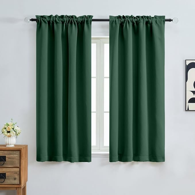 OVZME Christmas Green Blackout Curtains by OVZME