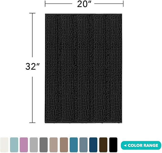 Turquoize Luxury Chenille Bath Rug - Image 2