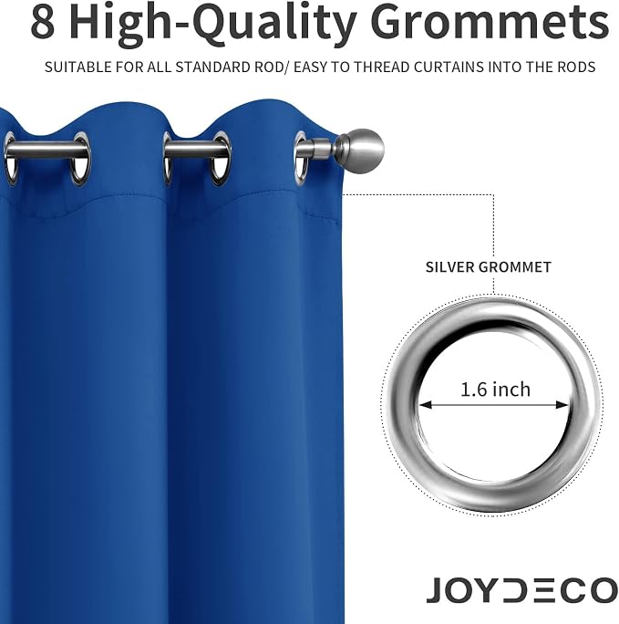 Joydeco Blackout Curtains 84 inches Long 2 Panels Set, Thermal Insulated Long - Image 4
