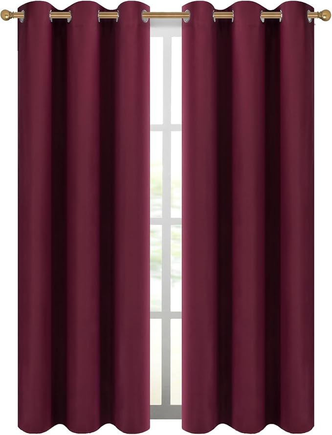 Diraysid Blackout Curtains for Bedroom Grommet Thermal Insulated Room Darkening - Image 2